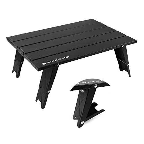 ROCK CLOUD Ultralight Folding Beach Table Adjust Height Aluminum Portable Mini Camping Table