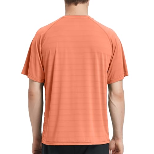 Riverruns Fishing Shirt for Men Short Sleeve UPF 50+ Sun Protection Swim T-Shirt Rash Guard Water Beach Tee