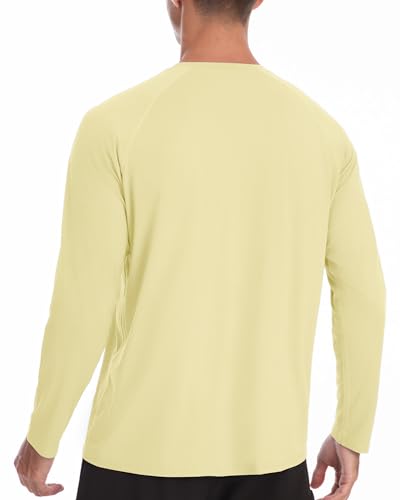 Roadbox Men's UPF 50+ Rash Guard Long Sleeve, Cool Dry UV Sun Protection Water T-Shirts, Lightweight Fishing Hiking Shirts