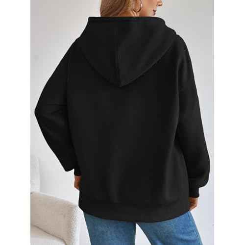 Trendy Queen Womens Hoodies Fleece Fashion Half Zip Sweatshirts Cute Y2k Fall Clothes 2025
