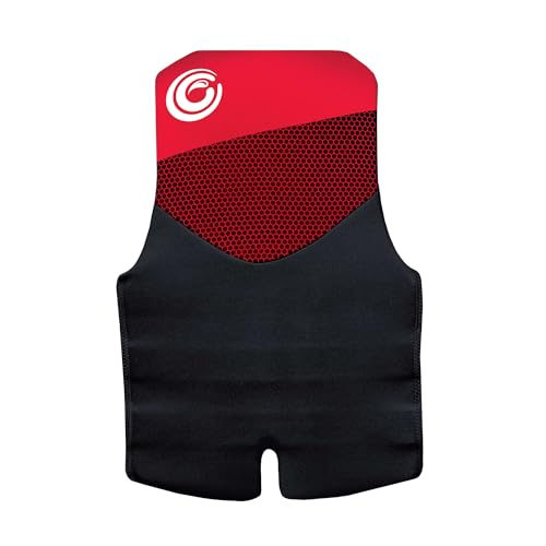 WOW Sports Life Jacket, US Coast Guard Approved Life Vest For Fishing, Kyaking, & Boating PFD, Red - Small/Medium
