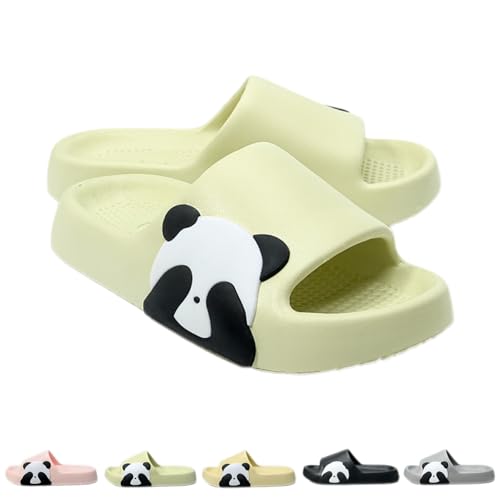 NTRUEML Panda Slippers - Cute Cartoon Indoor Outdoor Wear for Couples - EVA Bathroom Slippers