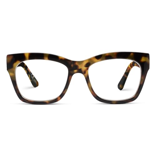Peepers by PeeperSpecs Women's Shine On Square Blue Light Blocking Reading Glasses