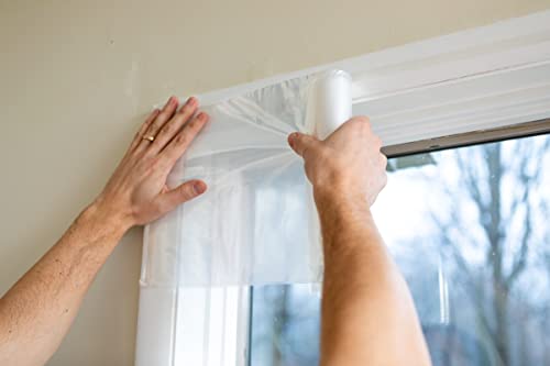 Duck Brand Window Insulation Kit - Winter Seal Kit Fits up to 10 Windows - Rolled Shrink Film Cuts to Size for Easy Indoor...