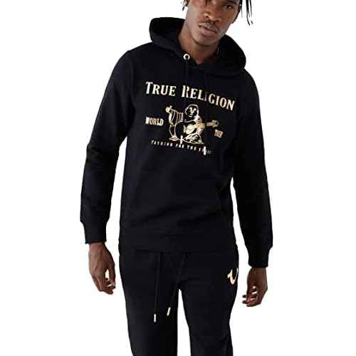 True Religion Men's Metallic Buddha Fleece Hoodie