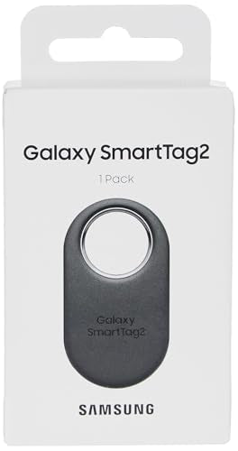 Samsung SmartTag2 (2023) Bluetooth + UWB, IP67 Water and Dust Resistant, Findable via App, 1.5 Year Battery Life - Black (...