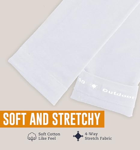 Two packs UV Sun Protection Arm Sleeves, Compression Cooling Sleeves for Men and Women, Ideal for Golf, Outdoor Sports.