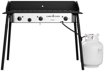 Camp Chef Tahoe Triple Burner Stove - Removable Legs, 30K BTU Burners and 16-inch Accessory Compatible