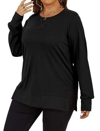 Sweatshirt for women Side Split Fall Fashion 2025 Long Sleeve Shirts Trending Now