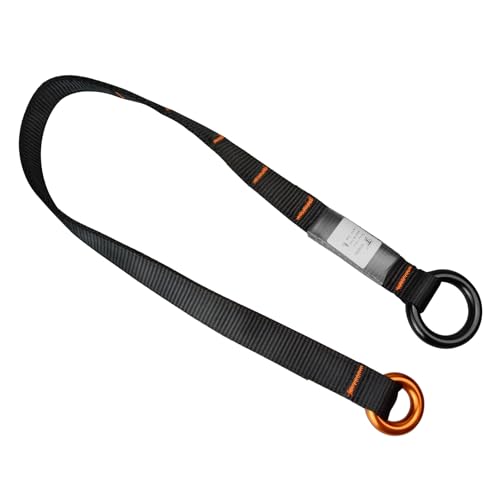 TFTICFH Friction Saver, 23kN Cambium Saver Retrievable Anchor, Climbing Rope Loop Belt Sling with Two 25kN Aluminum Rings ...