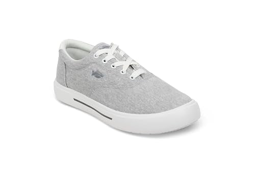 FISHOOZ Men’s Sunwashed Lace-Up Deck Shoes – Water-Repellent, Arch Support, Padded Collar, Sneaker Platform – Boat, Fishin...