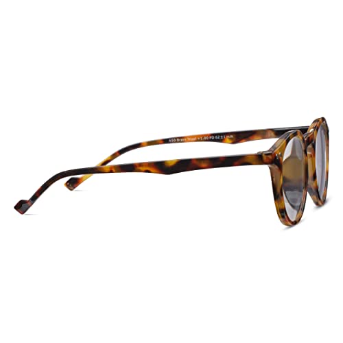 Peepers by PeeperSpecs Unisex Brain Trust Round Reading Glasses