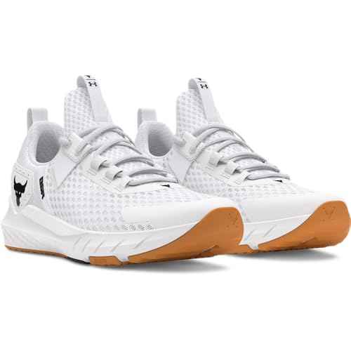 Under Armour Women's Project Rock Blood Sweat Respect 4, (100) White/Distant Gray/Black, 6.5, US