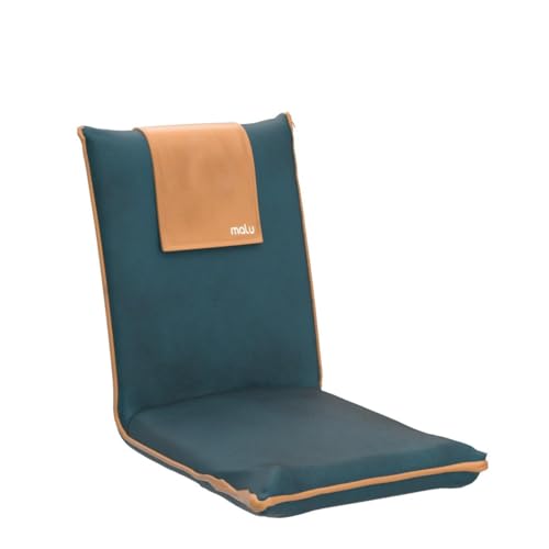 malu Extra Large Padded Floor Chair w/Back Support - Japanese Chair Meditation Cushion, Comfortable Folding Backrest, Remo...