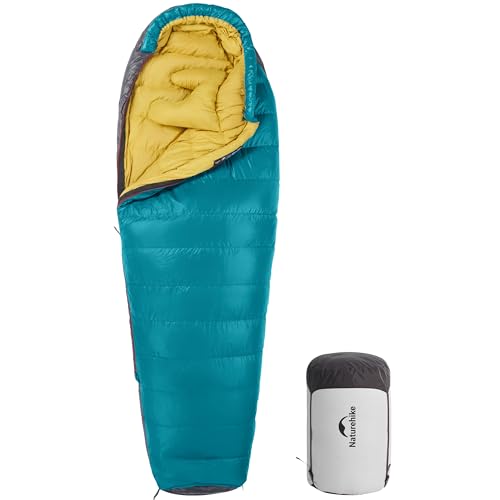 Naturehike 0 Degree Down Mummy Sleeping Bag for Adults, 650 Fill Power, Cold Weather Backpacking Sleeping Bag with RDS Dow...