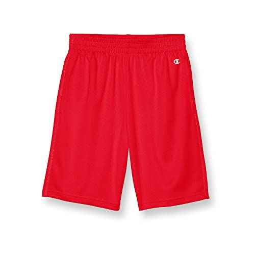 Champion Boy's Cotton Shorts, Boys' Gym Shorts, Cotton, Large C Logo, Graphics, 8"