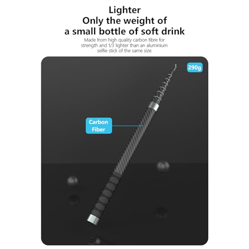 NEOSOU 2.6M/102-inch Invisible Selfie Stick, Carbon Fiber Long Pole Extension Rod for Insta360 X5 X4 X3 DJI Osmo 360 Nano,...