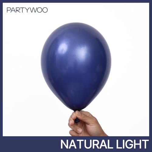 PartyWoo Navy Blue Balloons 99pcs Different Sizes of 36 18 12 10 5 Inch Dark Blue Balloon Arch Kit Garland for Graduation ...