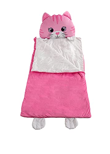 Kid's Nap Buddies Character Preschool Nap Mat, Toddler Sleeping Bag with Pillow for Daycare, Ages 3+