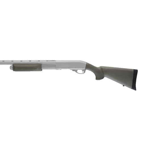 Hogue Remington 870 20 Gauge OverMolded Shotgun Stock Kit with Forend, OD Green - 08217