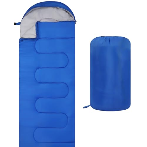Sleeping Bags, Lightweight Camping Sleeping Bag for Adults, Kids, Hiking, Outdoor, Travel, Cold Weather & Warm
