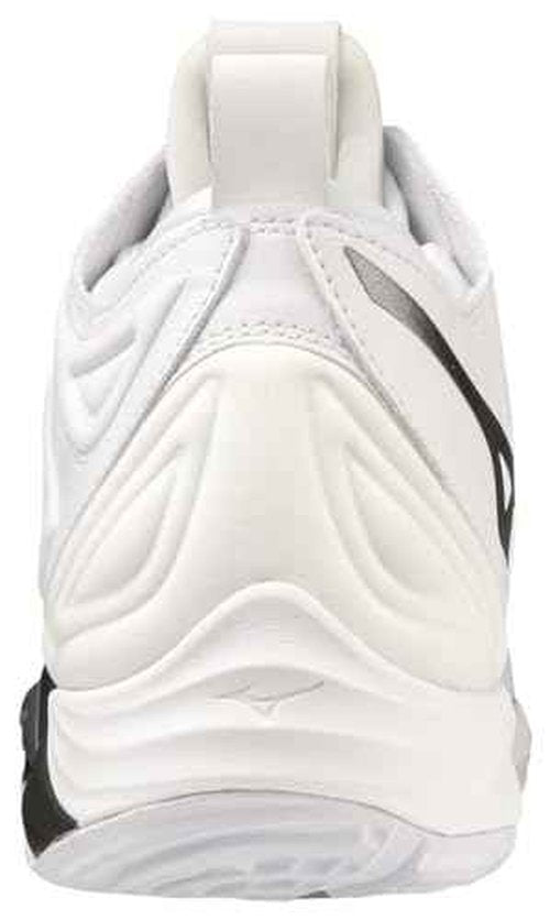 Mizuno Wave Momentum 3 Mid Unisex Volleyball Shoe, White-Black, 17 Narrow US Men