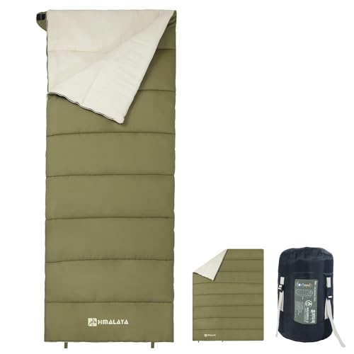 Camping Sleeping Bags for Adults, 20°F/30°F/40°F, Peached Fabric, Waterproof, Washable, Connectable, as a Blanket, Lightwe...