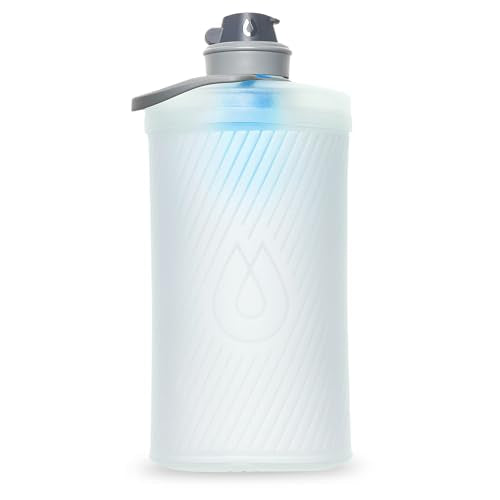 HydraPak Flux+ 1.5L Filter Kit - Collapsible Backpacking Water Bottle - BPA Free, Ultra Light, Spill-Proof Twist Cap, Clear