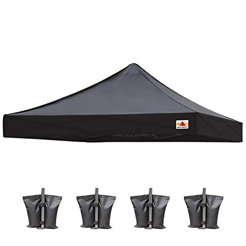 ABCCANOPY Replacement Canopy Top for Pop Up Canopy Tent (10x10, Black)