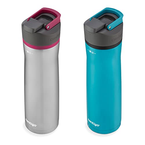 Contigo Cortland Chill 2.0 Vacuum-Insulated Stainless Steel Water Bottle Spill-Proof Lid Preserves Temperature for Hours 2...