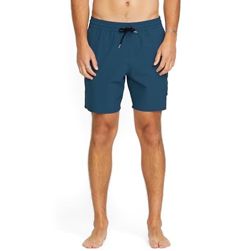 Volcom Men's Truly Liberators 17" Boardshort Swim Trunks, Deep Blue, Large