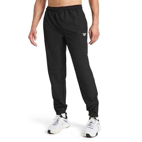 Reebok Men's Repeat Woven Pant, Standard Fit, 30¡± Inseam, Lightweight Stretch Poly-Blend Fabric