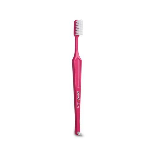 Paro S27L Toothbrush | Small Brush Head Toothbrush with Soft Bristles and Exchangeable Interdental Space F | 3 Rows 27 Tufts for Thorough Cleaning and Gum Care | 12 Pack