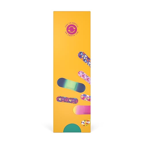 Welly Bravery Badge Value Pack | Adhesive Flexible Fabric Bandages | Assorted Shapes and Patterns for Minor Cuts, Scrapes,...
