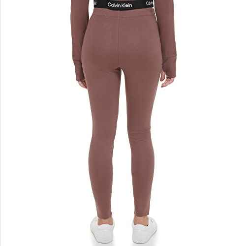 Calvin Klein Performance Women's High Waisted Logo Leggings, Terre, Small