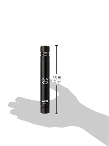 Akg Pro Audio P170 Professional, All Metal, Switchable Attenuation, Small Diaphragm Condenser Instrumental Microphone Silver Blu