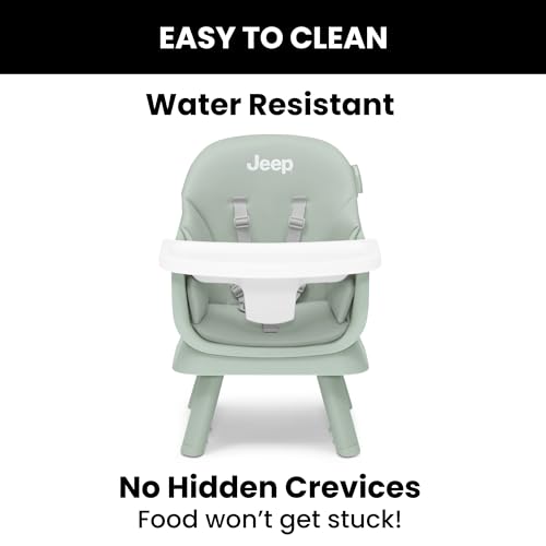 Jeep Milestone 6-in-1 High Chair by Delta Children - High Chair Converts to Stool, Booster Seat, Toddler Chair, Activity T...