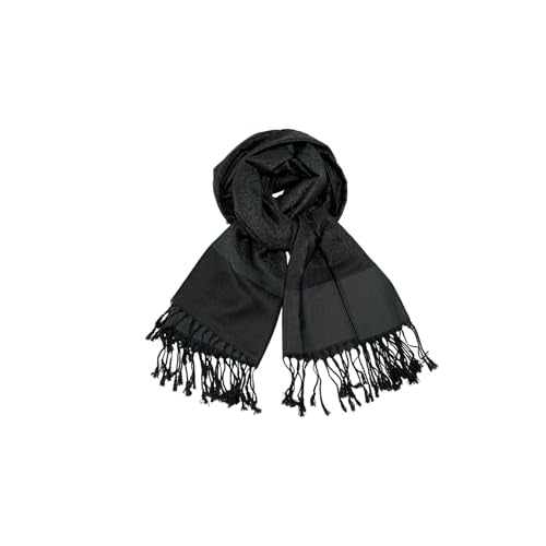 Wendyfull Pashmina Shawls and Wraps w/Fringe Two Tone Vintage Jacquard Paisley Rave Scarf for Weddings Festival