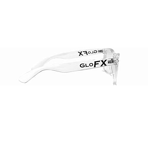 GloFX Ultimate Diffraction Glasses - Clear - 3D Prism Rainbow Effect - Great Edm, Festival, Concert, Fireworks, Christmas ...