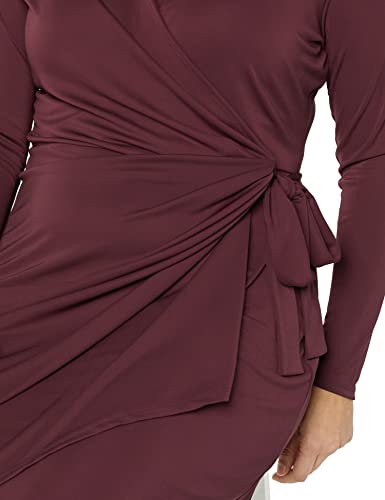 Amazon Essentials Women's Long Sleeve Classic Wrap Dress (Available in Plus Size)