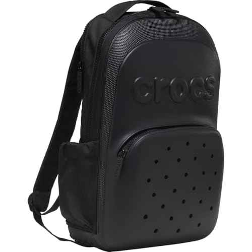 Crocs Classic Backpack, Personalize with Jibbitz Charms, Black, One Size