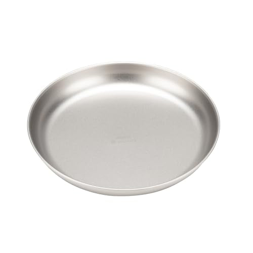 Snow Peak Titanium Trek Plate, Durable, Lightweight, Outdoor Kitchen Essential, Stackable, Camping, Hiking, Backpacking, 2oz