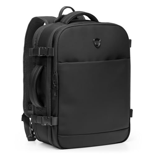 Traveler's Choice Markham 27L Backpack, Expandable, Business, Travel, Work, Office, Camping, Hunting, Fishing, Black, Large