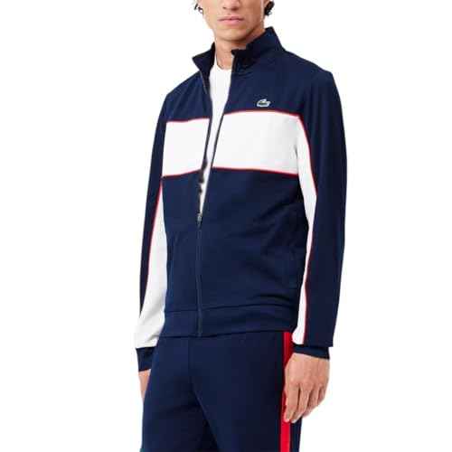 Lacoste mens Sport Print Branding Zipped Sport Sweatshirt
