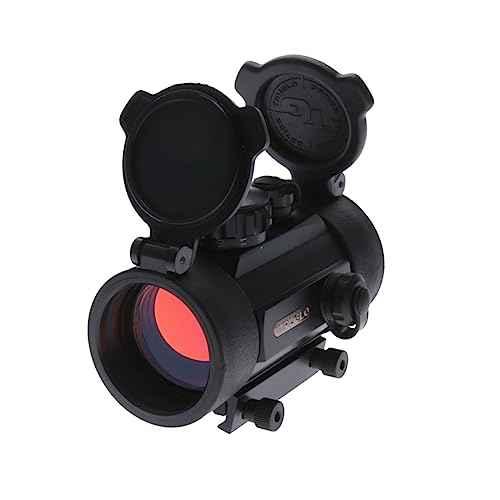TRUGLO Traditional 1x40mm 5-MOA Hunting Durable Lightweight Waterproof Fogproof Shock Resistant Adjustable Aluminum Red-Dot Sight Flip-Up Lens Caps Included
