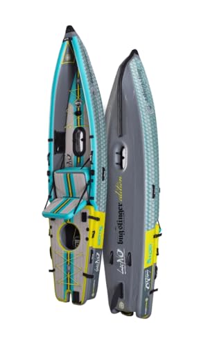 BOTE Lono Aero Inflatable Kayak Convertible Stand Up Paddle Board for Single Rider Adults Kids Family Friendly Blow Up Fis...