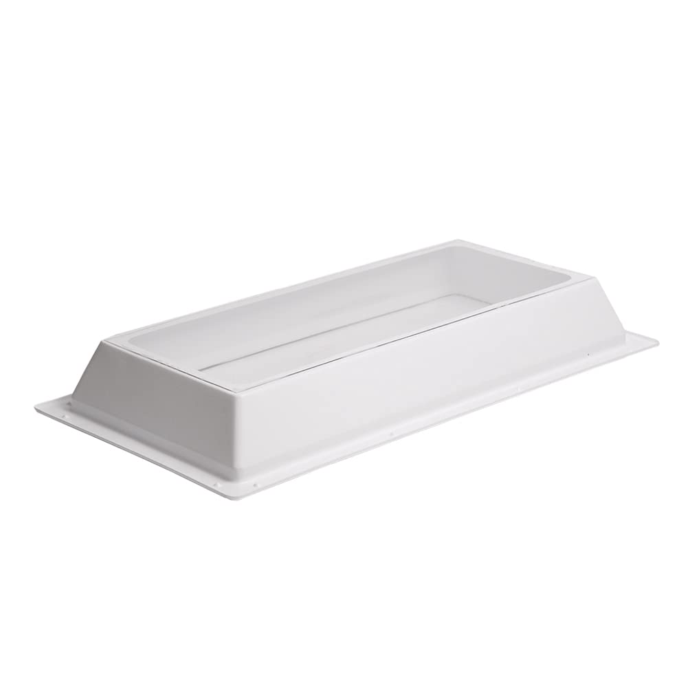 Toughgrade RV/Camper Dome Skylights - Acrylic Replacement Skylights (Inner Dome - White Garnish/Clear Window, 14"x30")