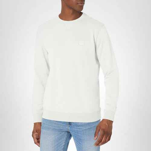BOSS Patch Logo French Terry Pullover Cotton Sweatshirt