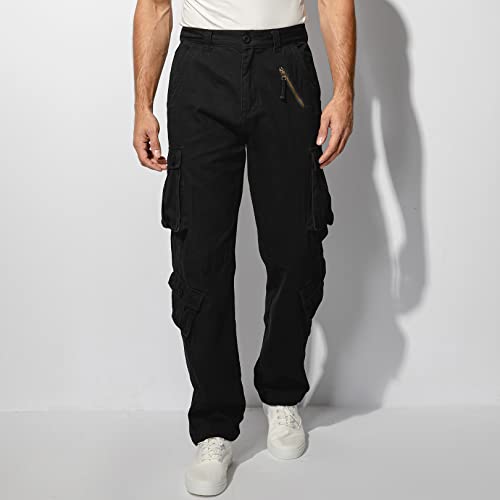 Men's BDU Casual Military Pants, Tactical Wild Army Combat ACU Rip Stop Camo Cargo Work Pants Trousers with 8 Pockets