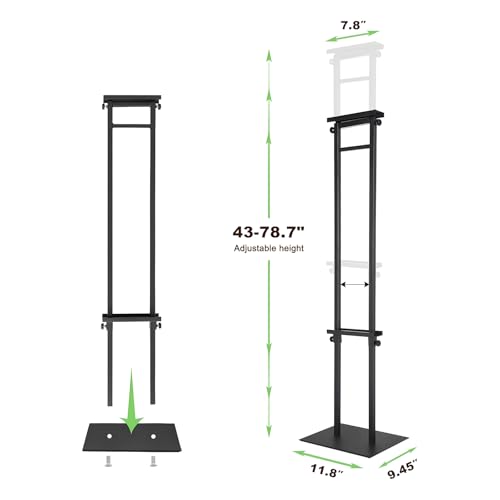 ZEGNEER Black Pedestal Poster Sign Stand for Display, Adjustable Height Up to 80 Inchs, Heavy Duty Banner Double Sided Sig...